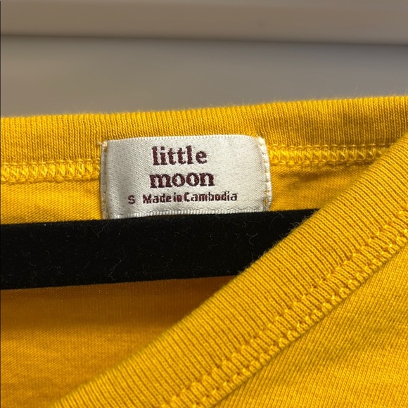 Aritzia Yellow Ruched Crop T-Shirt - Picture 3 of 8